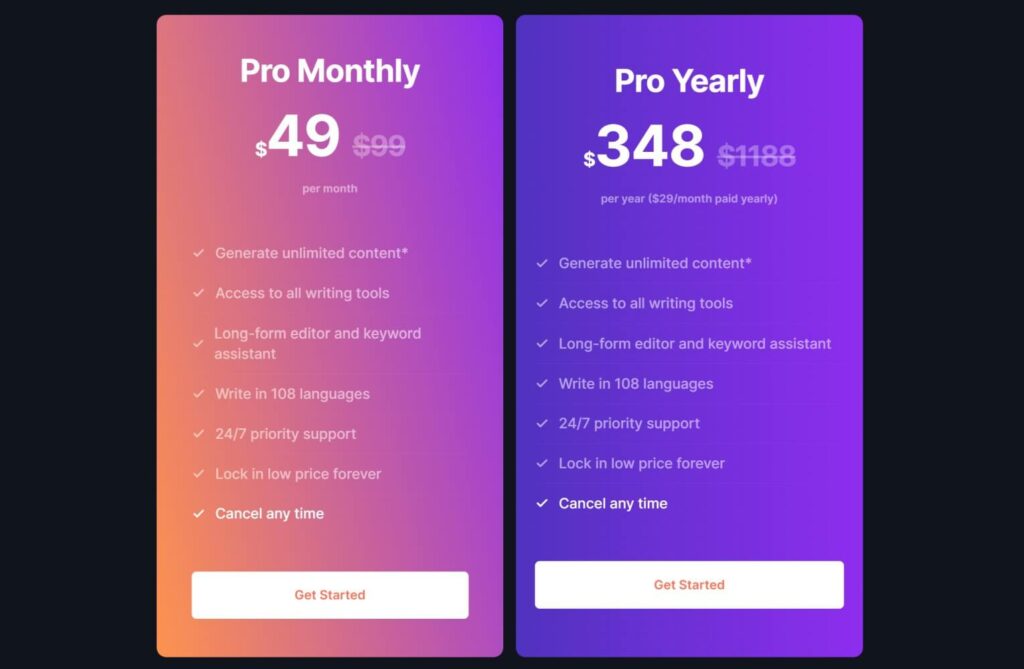 Wordhero ai pricing