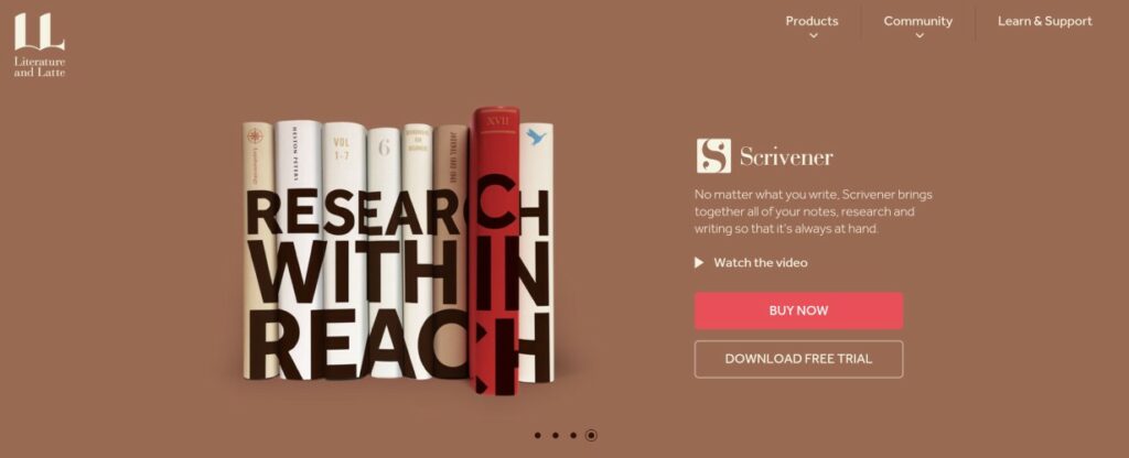 Scrivener-Literature-and-Latte- essay writing software